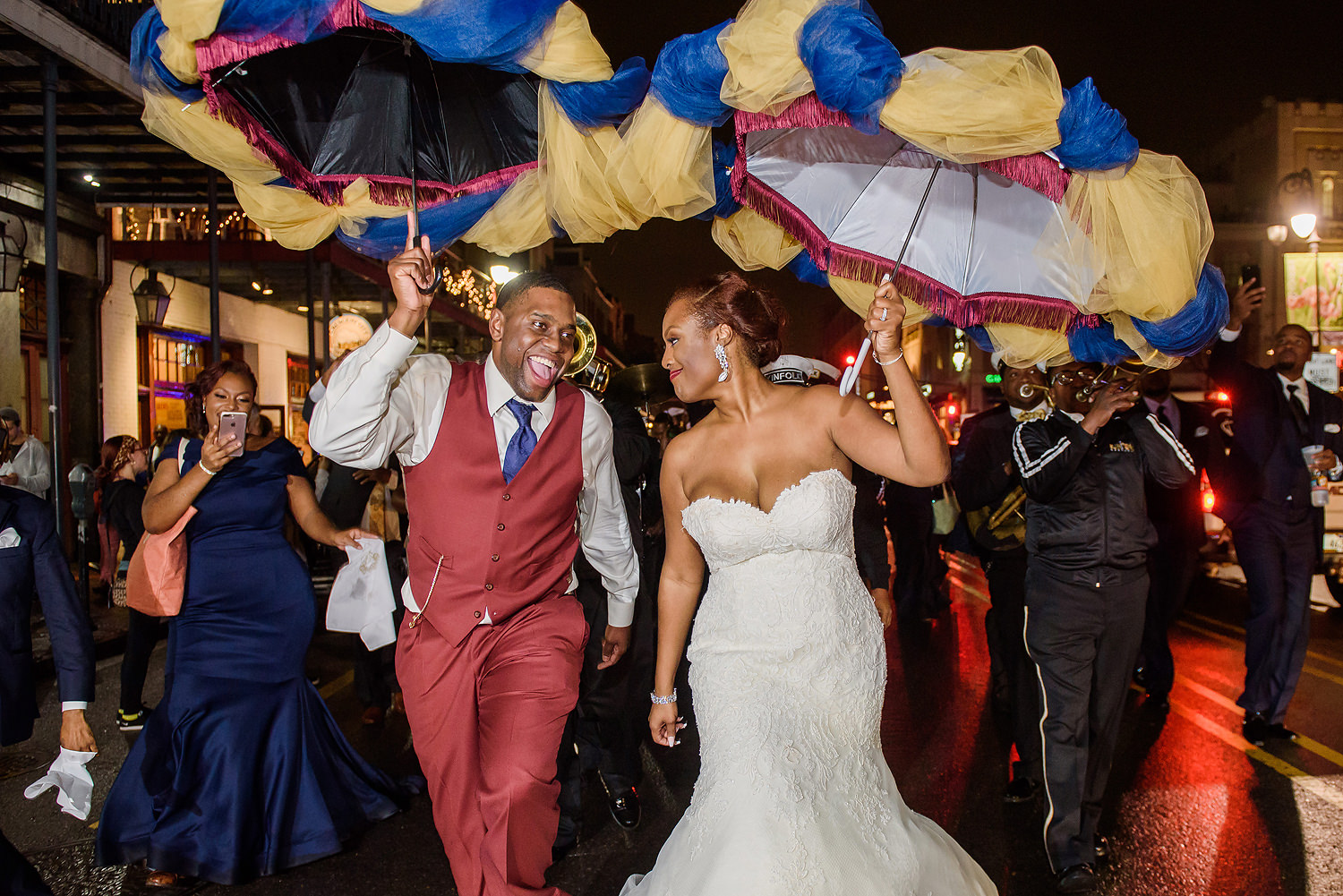 New Orleans French Quarter Jaxson Wedding Amazing Second Line | Devon + Fallon