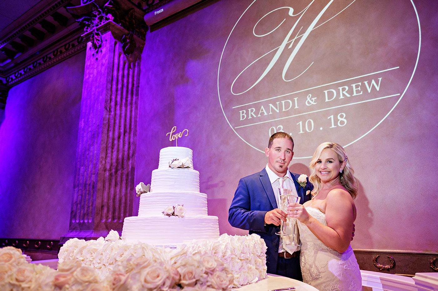 The Balcony Ballroom Wedding Reception | Andrew + Brandi