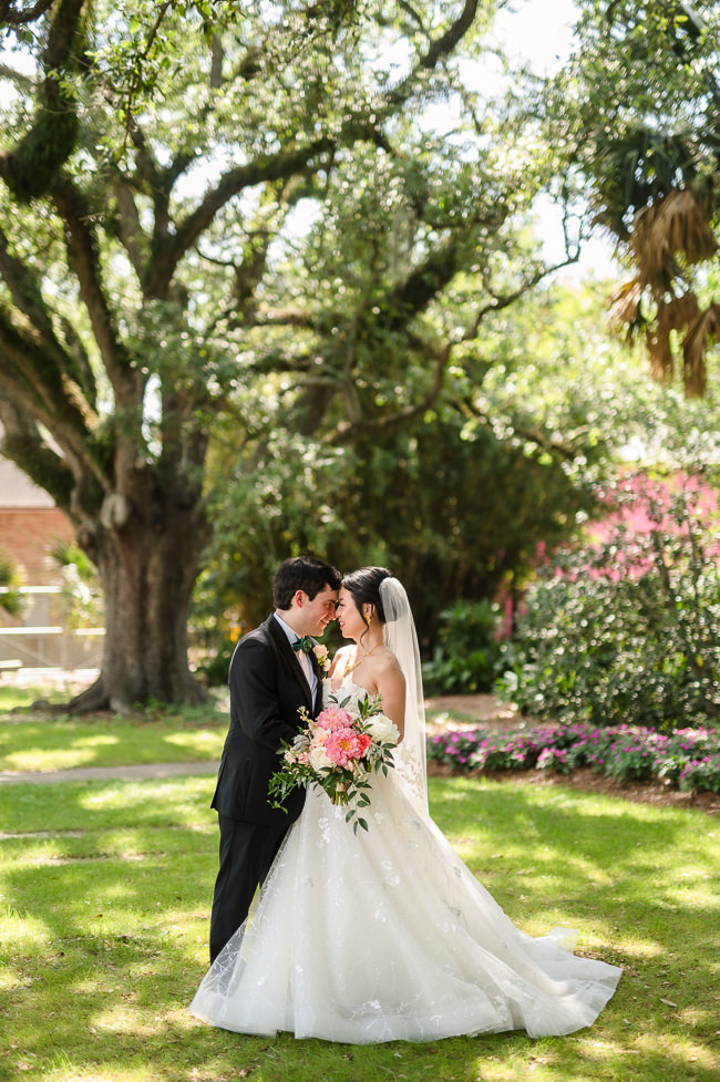 New Orleans Botanical Gardens Wedding Portraits | Angela & Michael